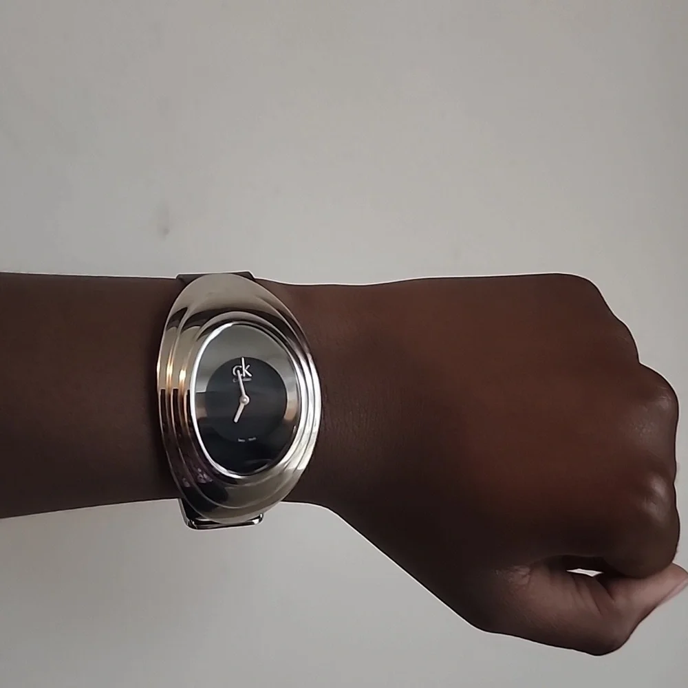 Calvin Klein Mound Women's Black and Silver Watch